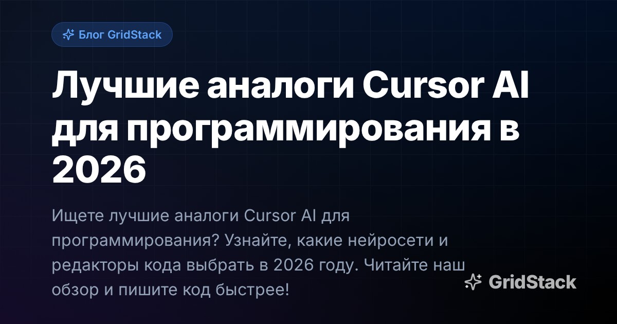Лучшие аналоги Cursor AI для программирования в 2026