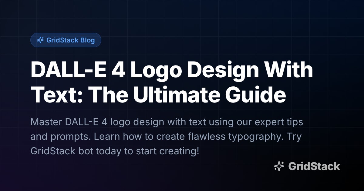 DALL-E 4 Logo Design With Text: The Ultimate Guide