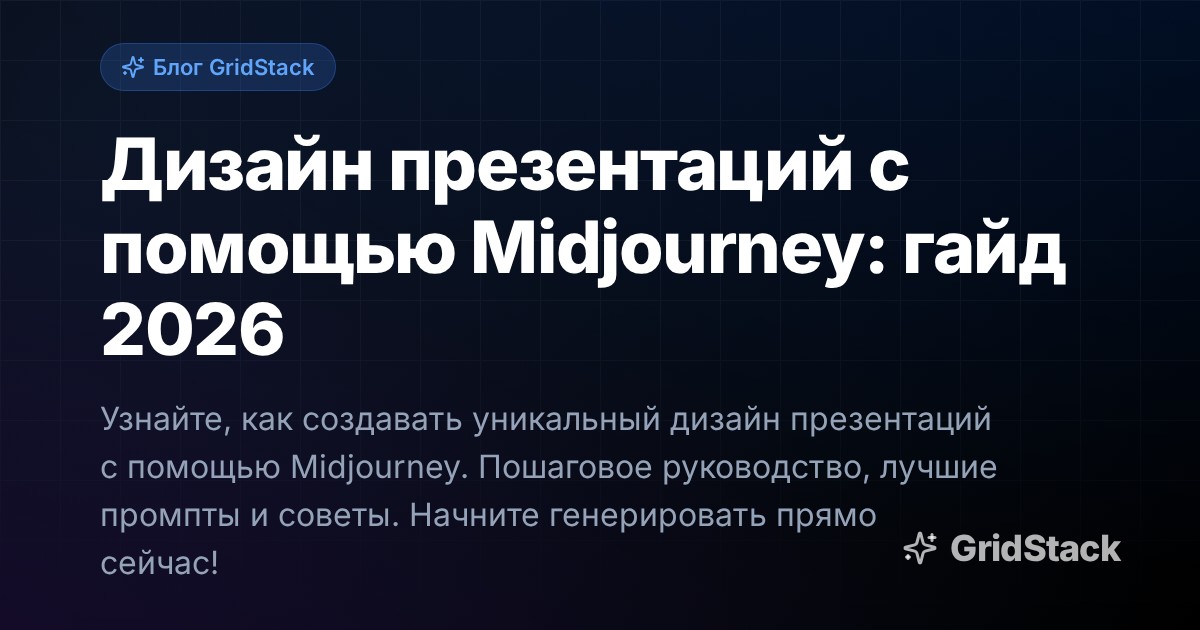 Дизайн презентаций с помощью Midjourney: гайд 2026