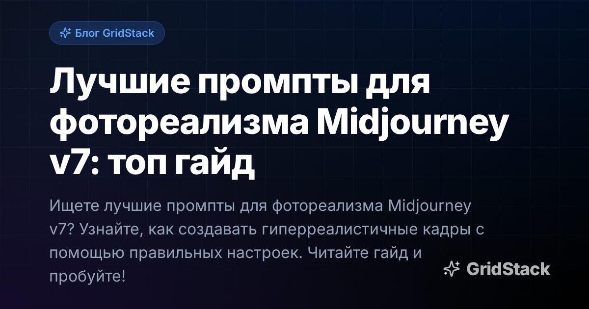Лучшие промпты для фотореализма Midjourney v7: топ гайд